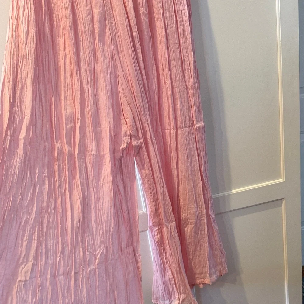 100% cotton Chic Pink Swim Coverup gauze pants - Picture 5 of 5